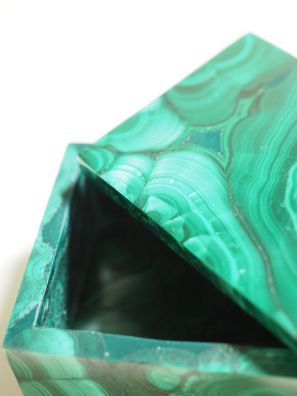 AAA Malachit Schmuck Schachtel . AAA Malachite Box [20] ca. 6.5cm - aus Kongo High Quality