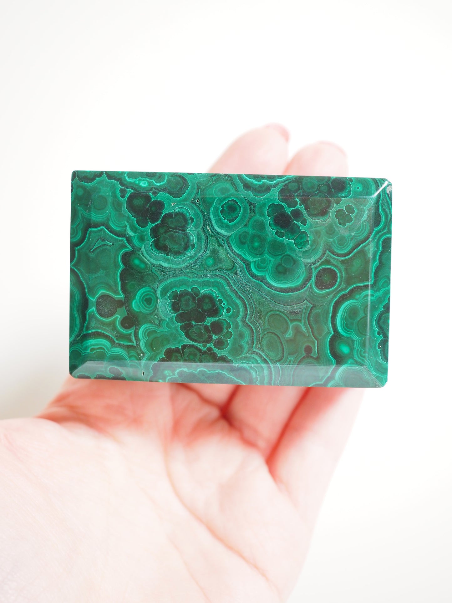 AAA Malachit Schmuck Schachtel . AAA Malachite Box [22] ca. 7cm - aus Kongo High Quality