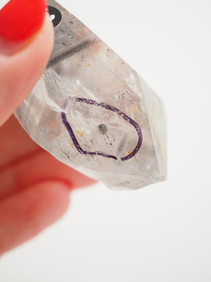 ENHYDRO Bergkristall mit Wassereinschluss & 1 Bubble . Enhydro Clearquartz [30] ca. 5.5cm - aus Guishou Province China