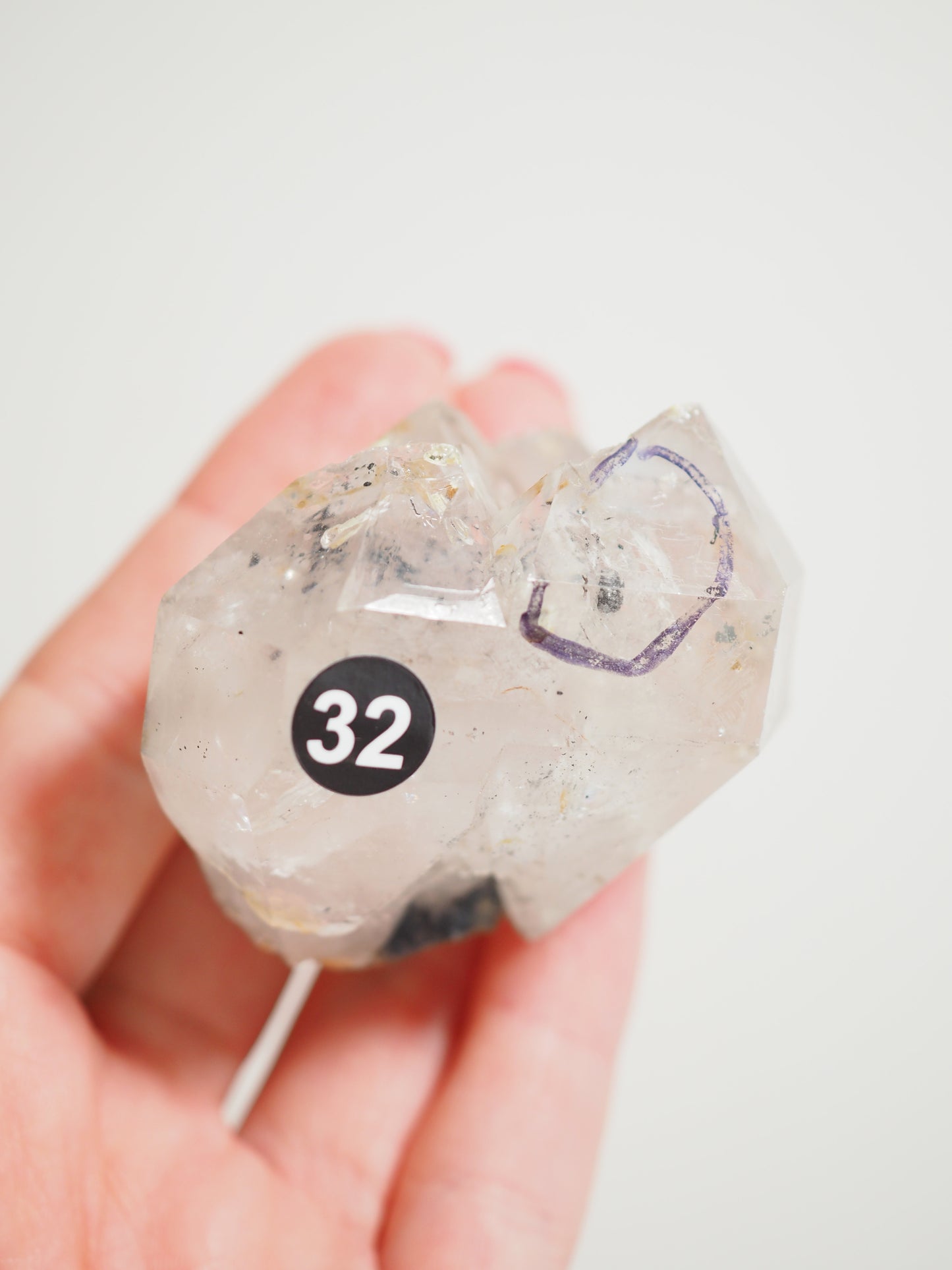 ENHYDRO Bergkristall mit Wassereinschluss & 1 Bubble . Enhydro Clearquartz [32] ca. 6cm - aus Guishou Province China