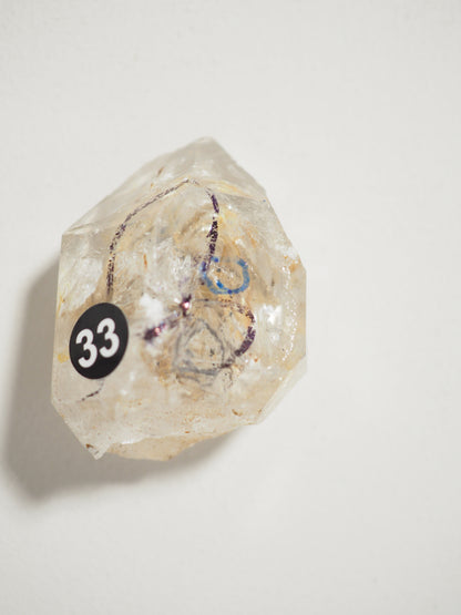 ENHYDRO Bergkristall mit Wassereinschluss & 3x Bubble . Enhydro Clearquartz [33] ca. 5cm - aus Guishou Province China