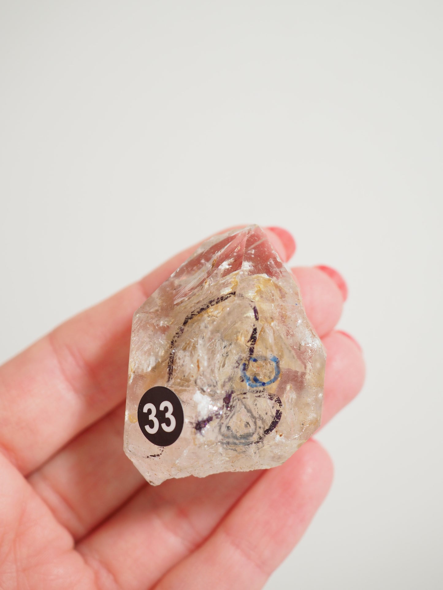 ENHYDRO Bergkristall mit Wassereinschluss & 3x Bubble . Enhydro Clearquartz [33] ca. 5cm - aus Guishou Province China