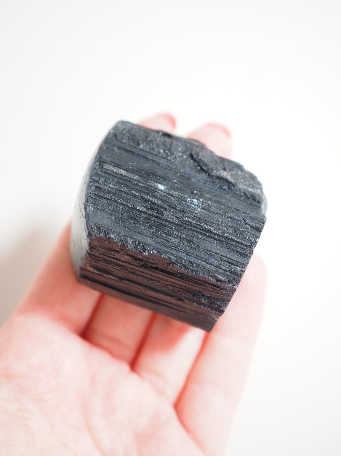 Schwarzer Turmalin . Schörl Roh polished on Top. Black Turmaline Raw ca 100g [SIZE L ]- aus Brasilien HIGH QUALITY