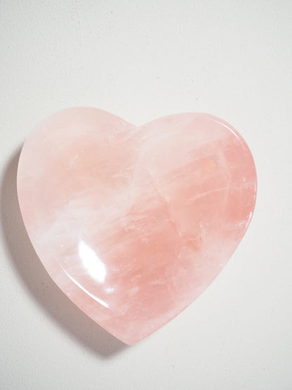 Rosenquarz Herz Schale Schmuckschale / Rosequartz Heart Bowl ca. 7 cm  - Handcarved HIGH QUALITY