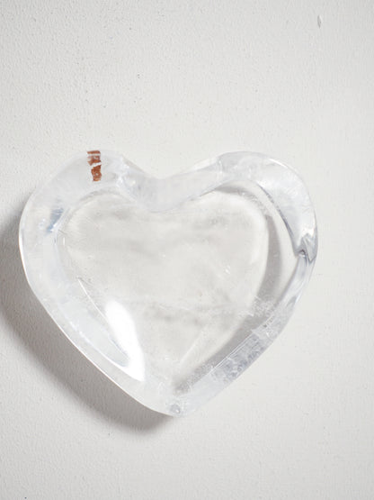 Bergkristall Herz Schale Schmuckschale . Clearquartz Heart Bowl ca. 5-6cm  - Handcarved HIGH QUALITY
