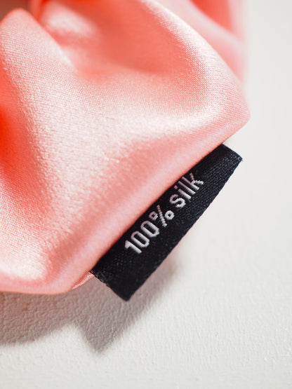 CRYSTAL SCRUNCHIE 100% Maulbeerseiden Haargummi mit Kristall Tasche - 90s PINK