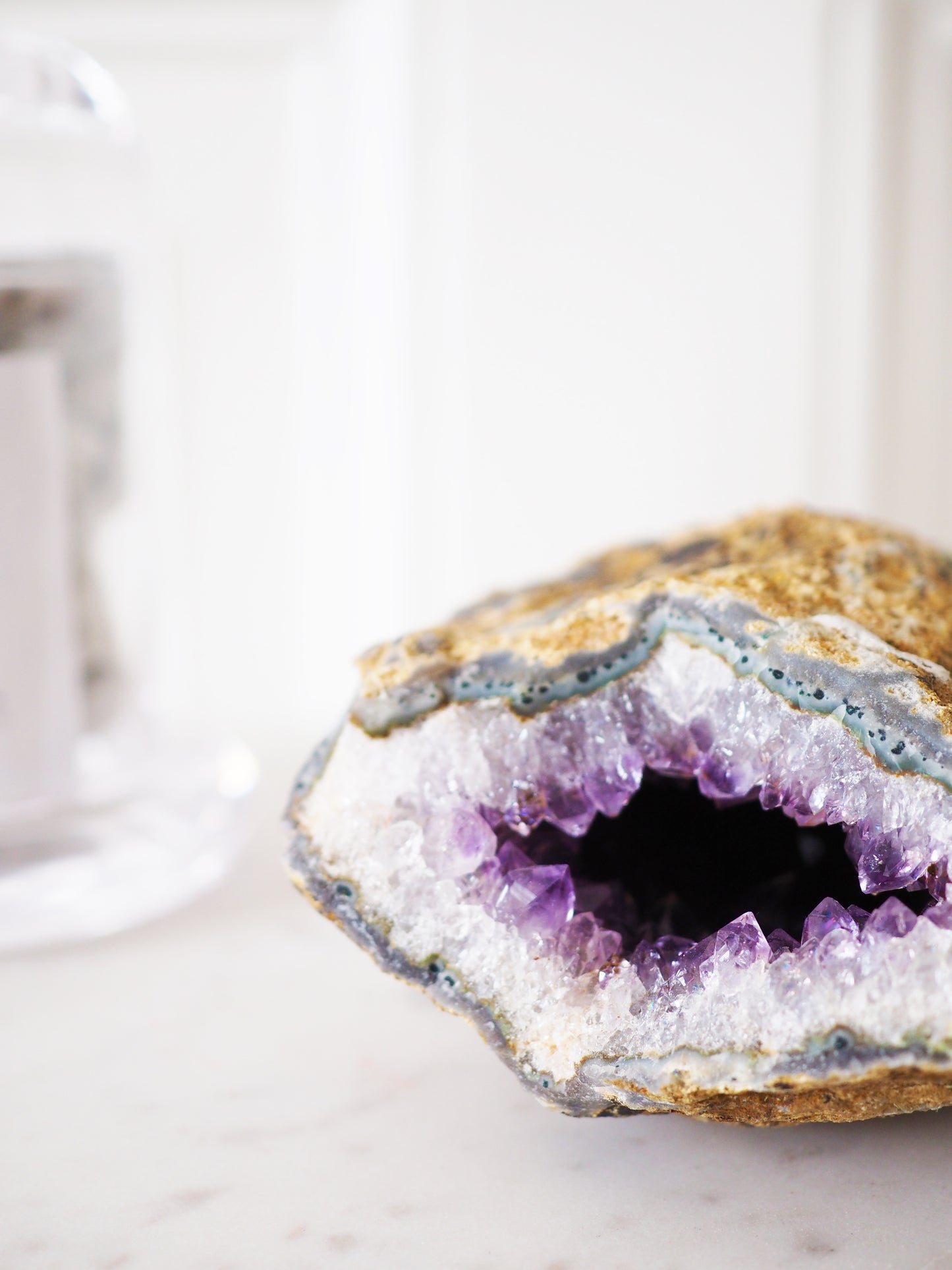 L Amethyst Geode  ca 11cm 540g [xx] - aus Uruguay High Quality