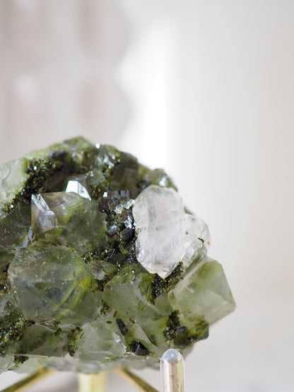 Epidot X Quarz . Forest Quartz ca. 7cm- aus Yuksekova . Hakkari. Ost Anatolien Türkei NEW FIND HIGH QUALITY