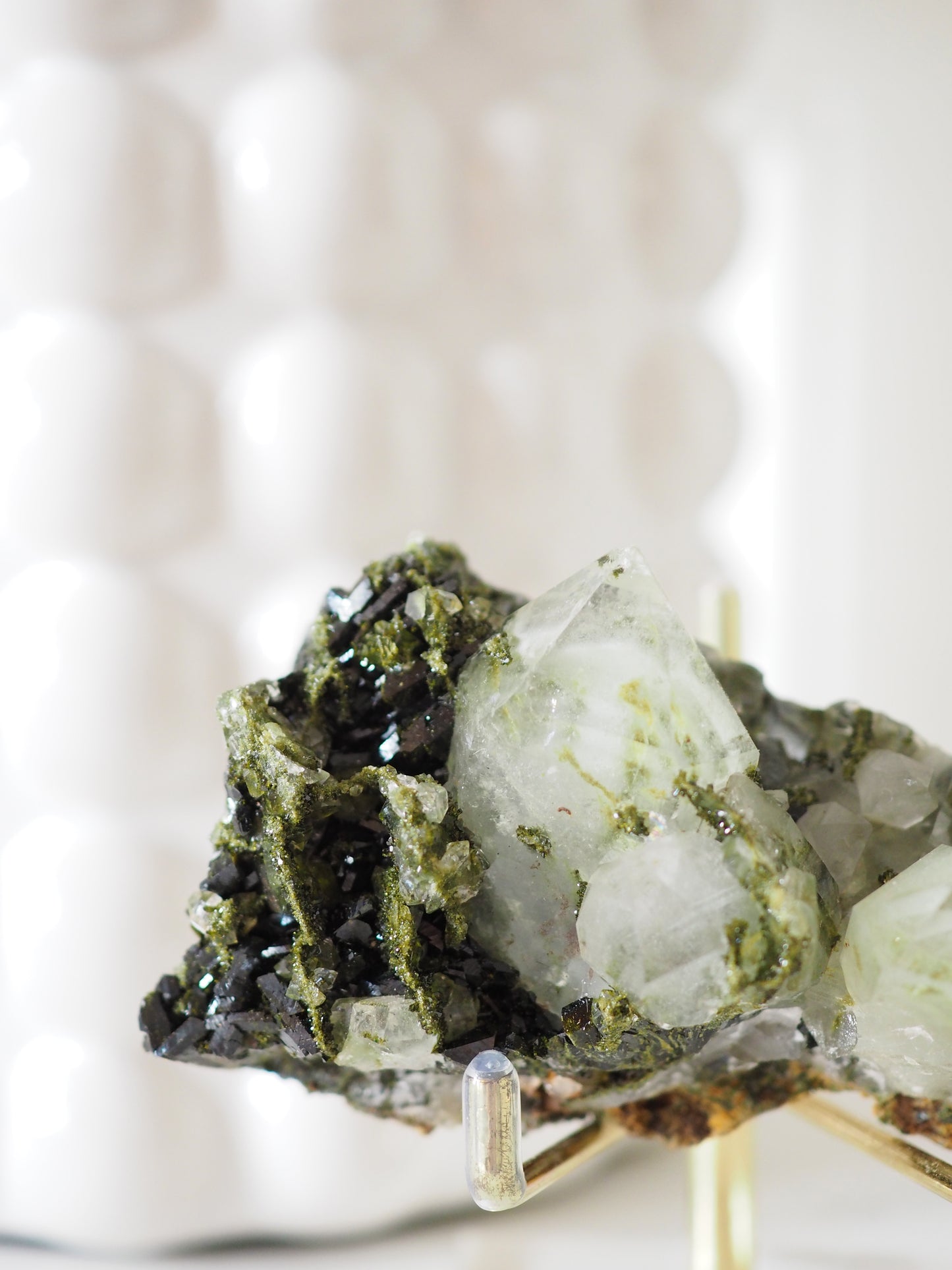 Epidot X Quarz . Forest Quartz mit Phantomen ca. 9cm- aus Yuksekova . Hakkari. Ost Anatolien Türkei NEW FIND HIGH QUALITY