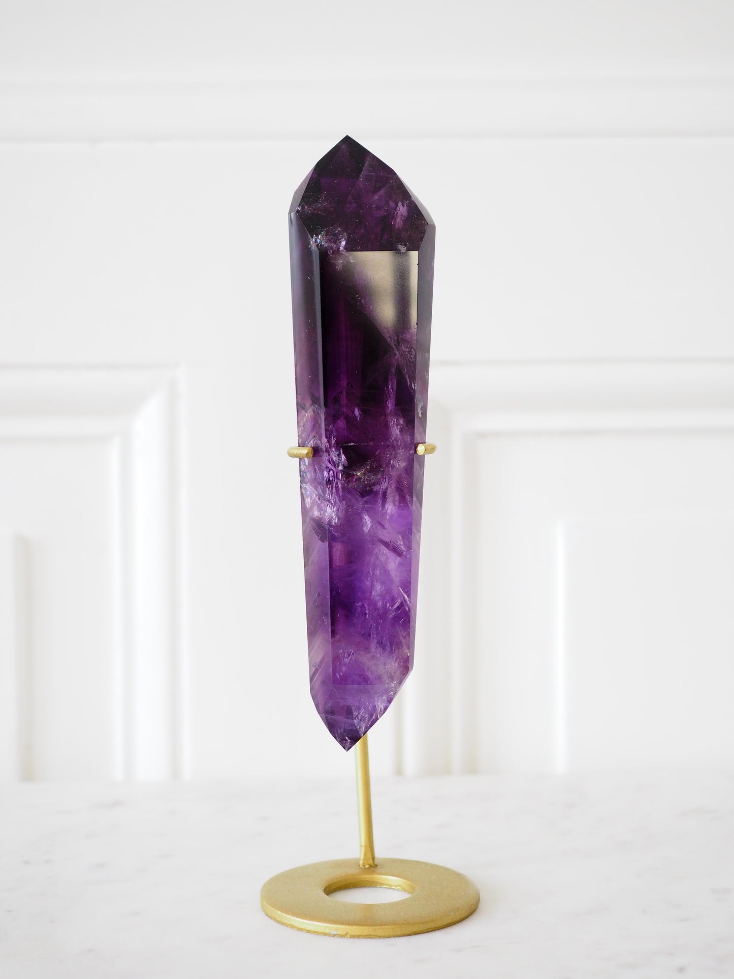 XJacare Amethyst Wurzel poliert auf Halter . Stab Spitze Wurzel Wand Zauberstab  20 cm  - aus Bahia Brasilien HIGH QUALITY