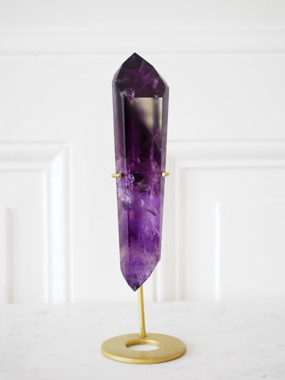 XJacare Amethyst Wurzel poliert auf Halter . Stab Spitze Wurzel Wand Zauberstab  20 cm  - aus Bahia Brasilien HIGH QUALITY