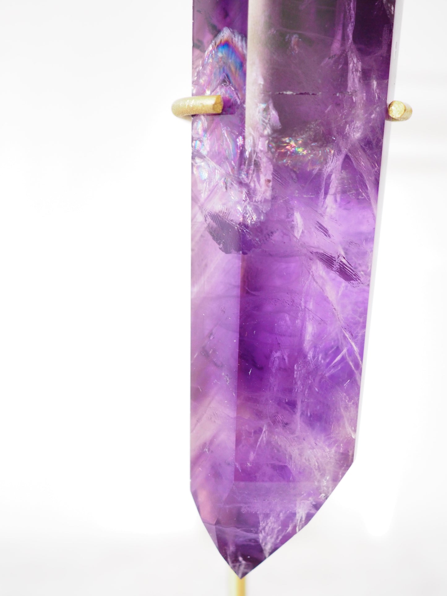 XJacare Amethyst Wurzel poliert auf Halter . Stab Spitze Wurzel Wand Zauberstab  20 cm  - aus Bahia Brasilien HIGH QUALITY