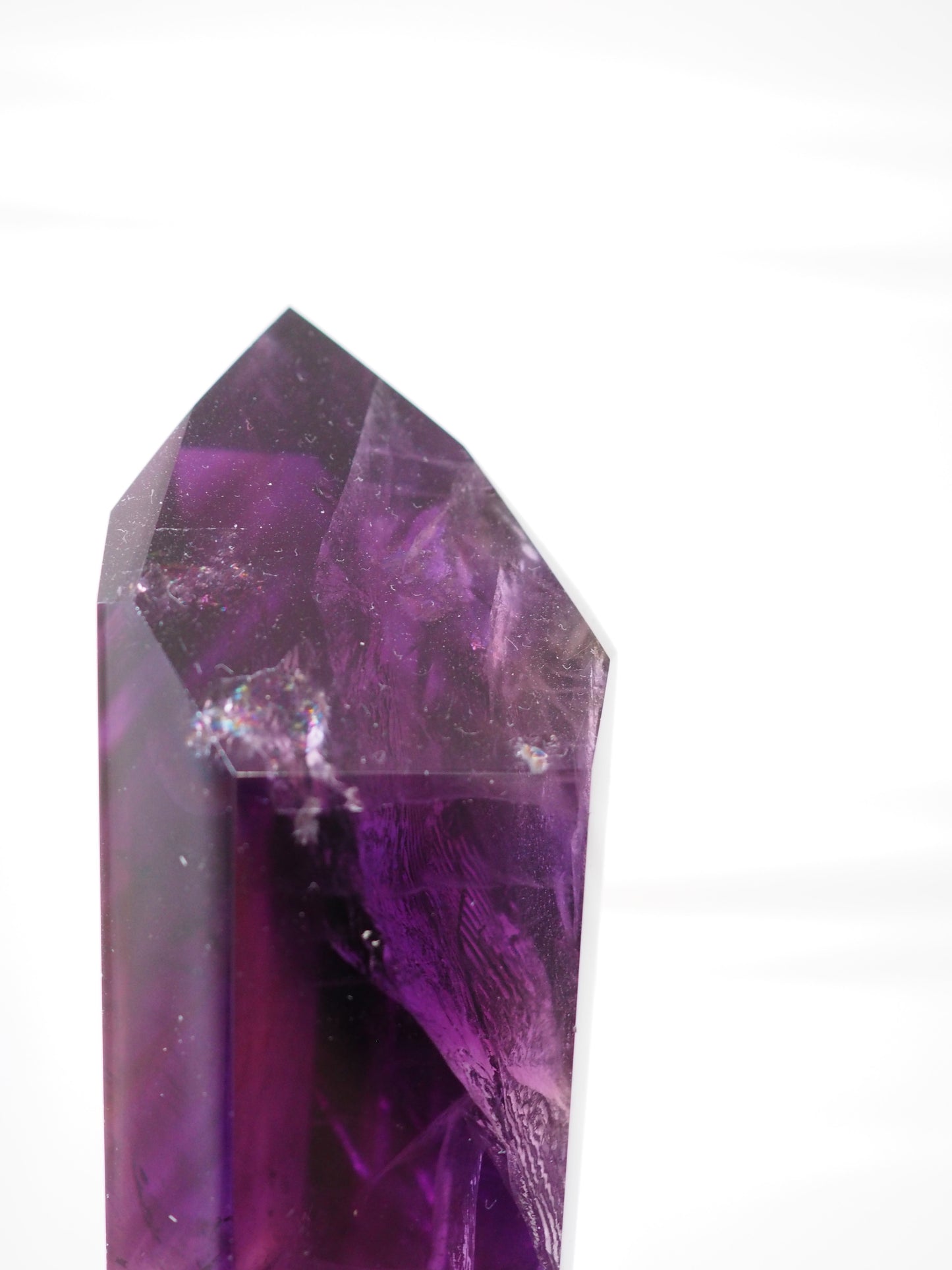 XJacare Amethyst Wurzel poliert auf Halter . Stab Spitze Wurzel Wand Zauberstab  20 cm  - aus Bahia Brasilien HIGH QUALITY