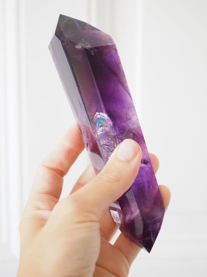 XJacare Amethyst Wurzel poliert auf Halter . Stab Spitze Wurzel Wand Zauberstab  20 cm  - aus Bahia Brasilien HIGH QUALITY