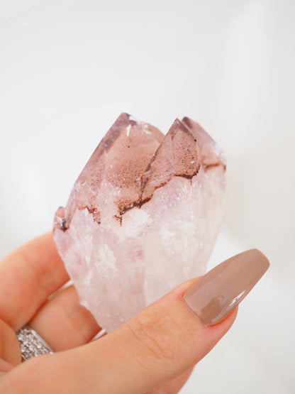Roter Phantom Amethyst Doppelspitze . Specimen ca. 7.5 cm [xx] - aus Brasilien RARE