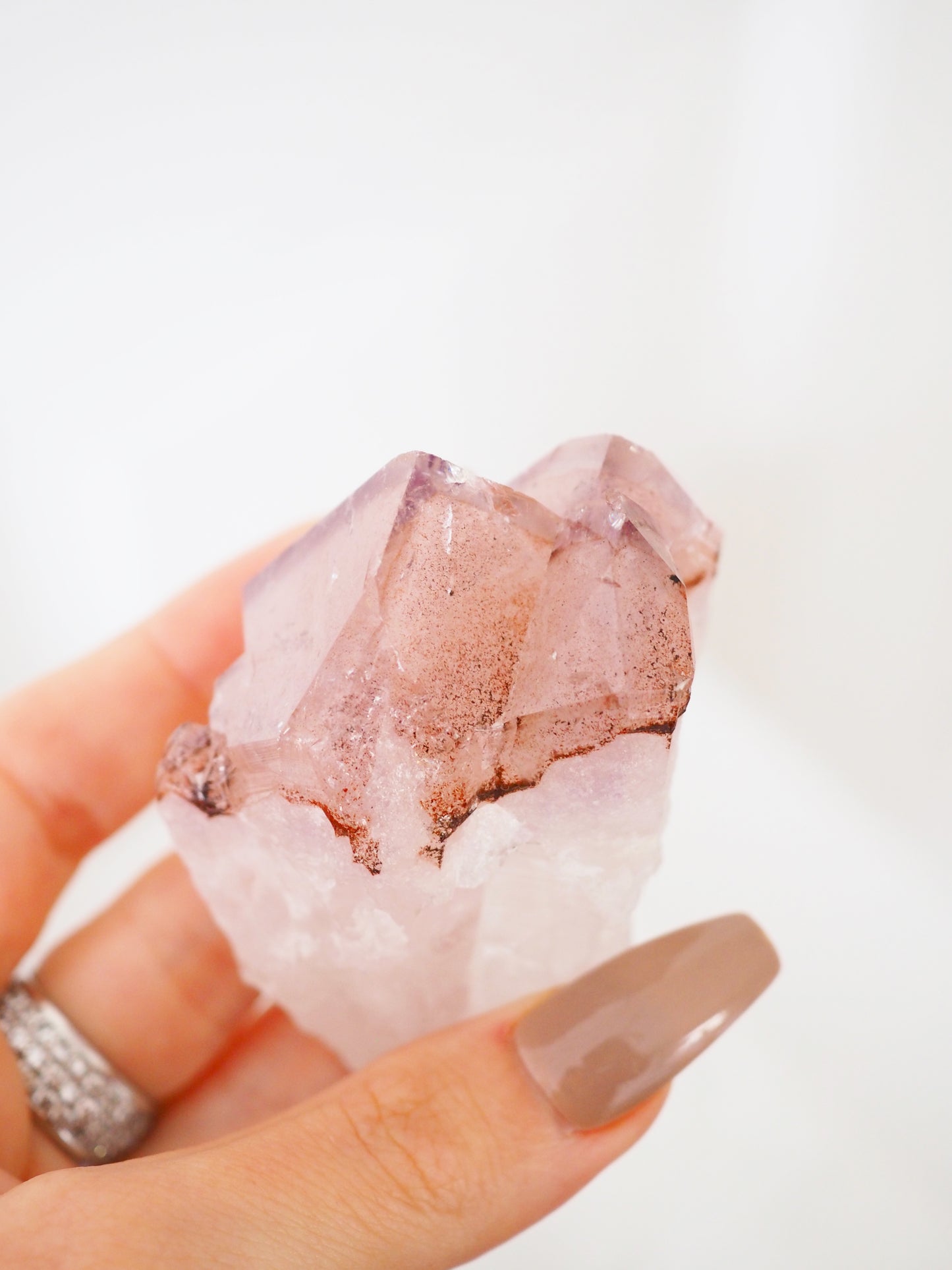 Roter Phantom Amethyst Doppelspitze . Specimen ca. 7.5 cm [xx] - aus Brasilien RARE