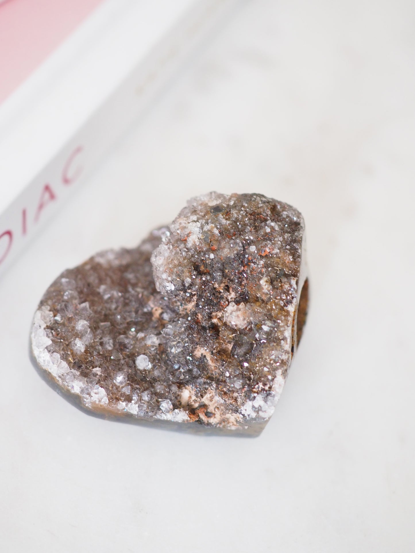 Galaxy Amethyst Herz . Galaxy Amethyst Heart ca. 4 cm [47] - aus Brasilien Hand Carved