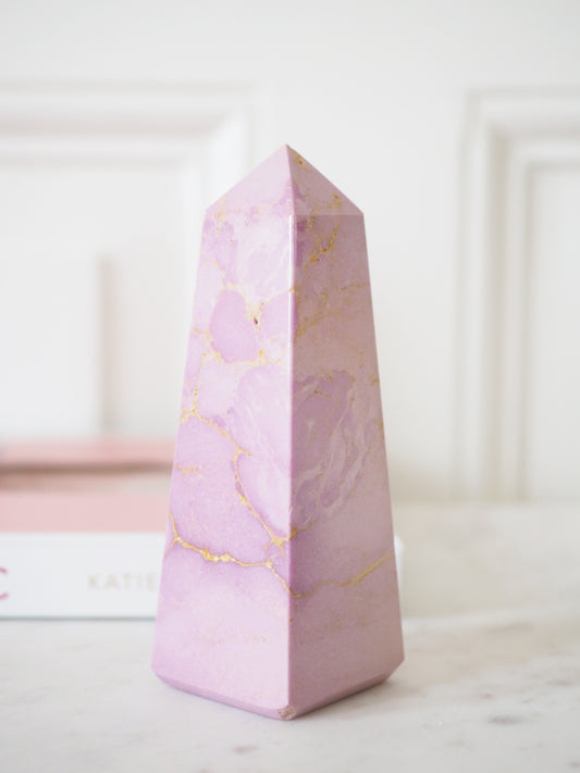 Phosphosiderit Obelisk . Phsoposiderite Obelisc ca. 10.5cm - aus Peru High Quality Hand Polished