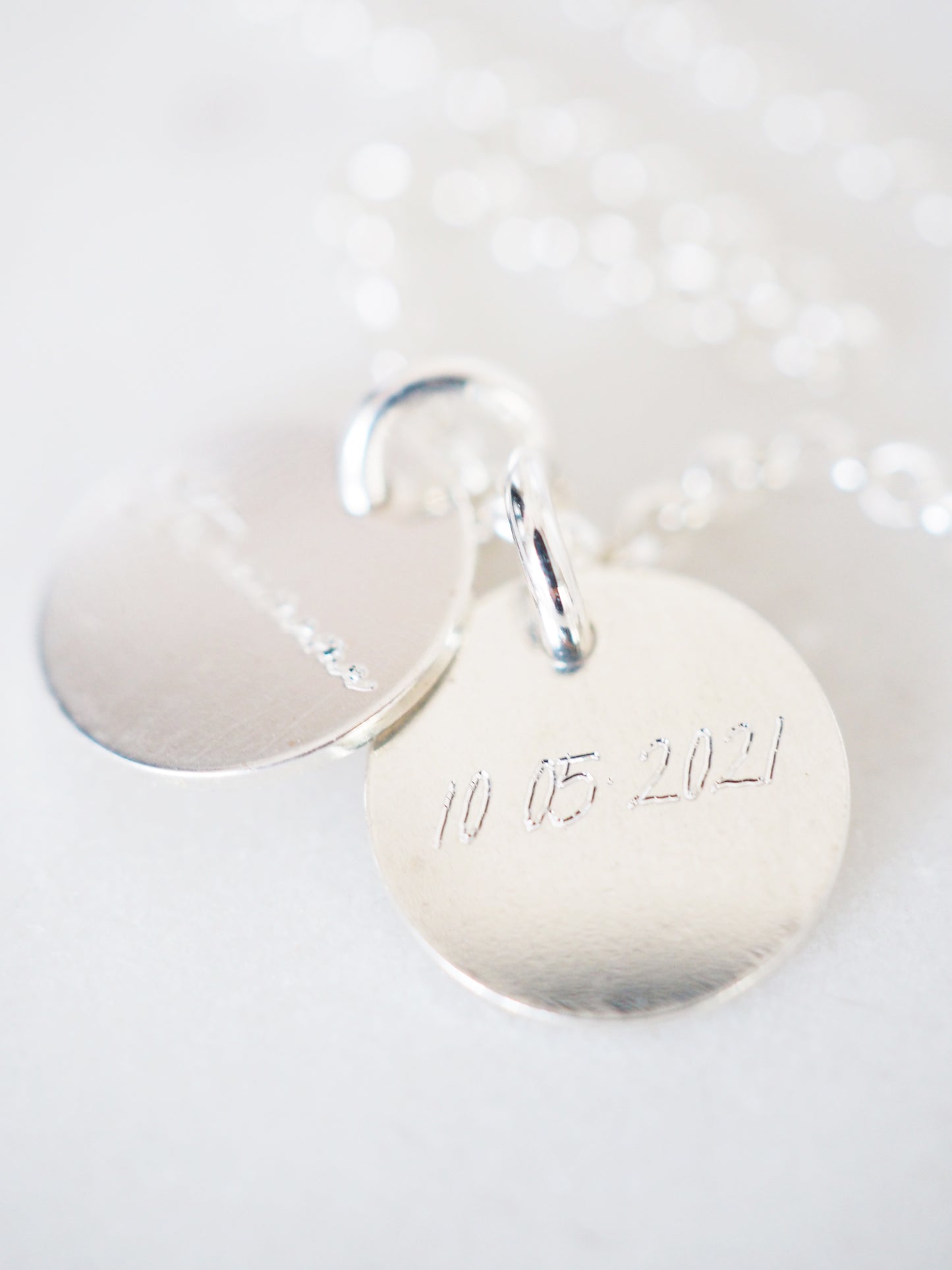 Sternenmama Kette mit Gravur Plättchen 925 Sterlingsilber