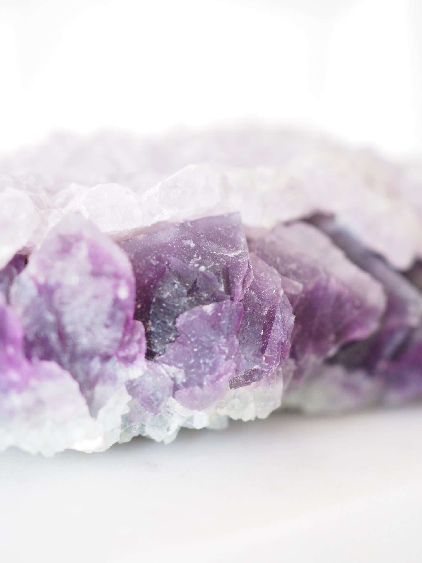 Fluorit 2 Generationen Lila Violett Grün ca. 14 cm [2] - aus Zhejiang China