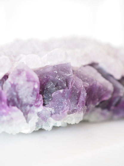 Fluorit 2 Generationen Lila Violett Grün ca. 14 cm [2] - aus Zhejiang China