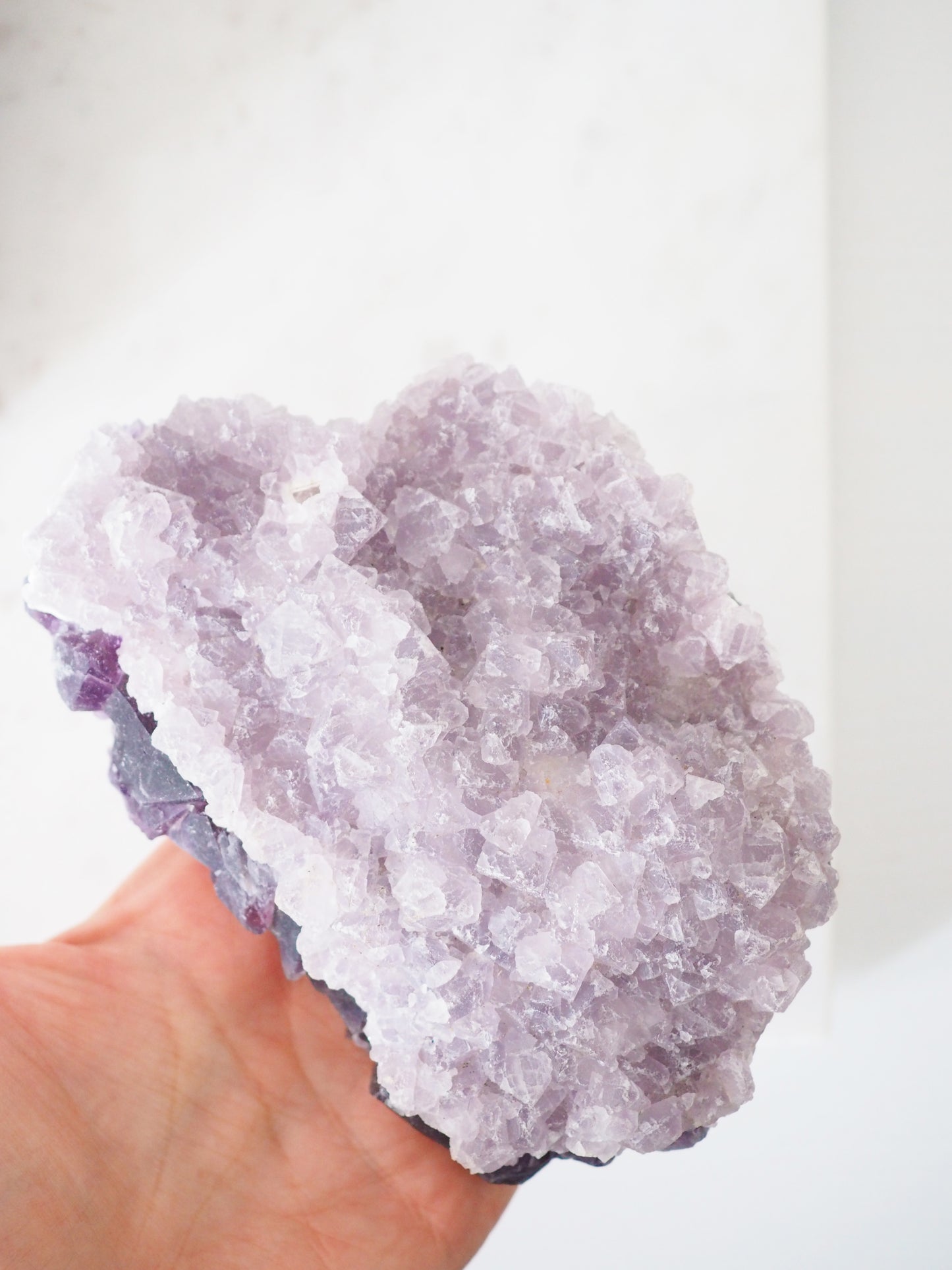 Fluorit 2 Generationen Lila Violett Grün ca. 14 cm [2] - aus Zhejiang China