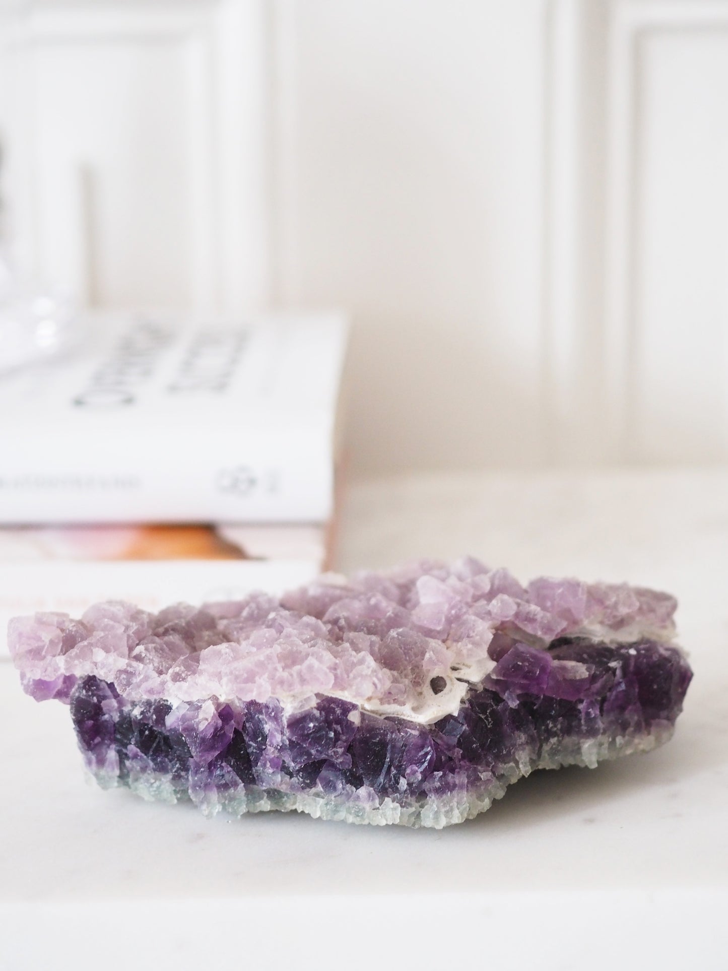 Fluorit 2 Generationen Lila Violett Grün ca. 12 cm [1] - aus Zhejiang China