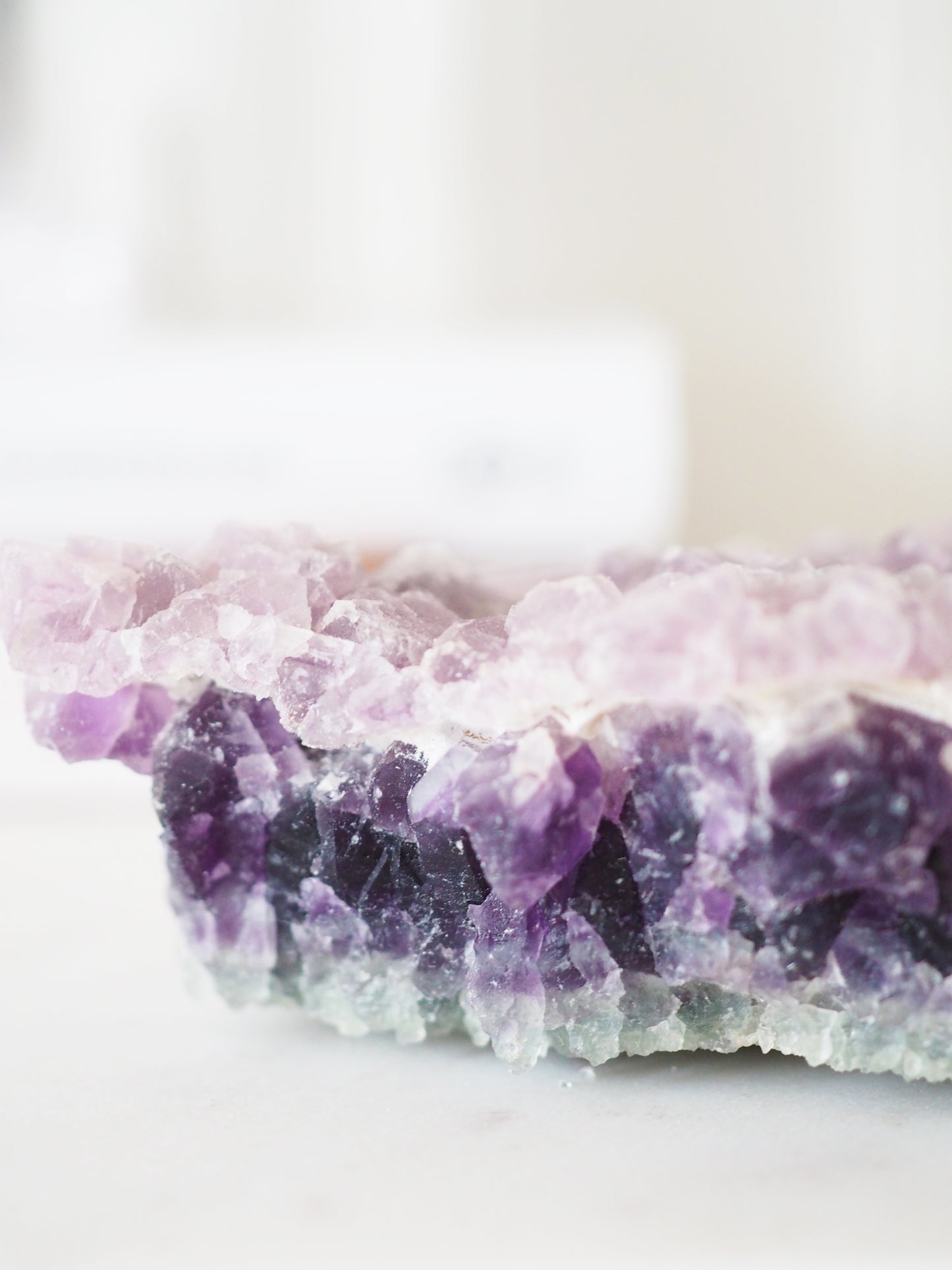 Fluorit 2 Generationen Lila Violett Grün ca. 12 cm [1] - aus Zhejiang China