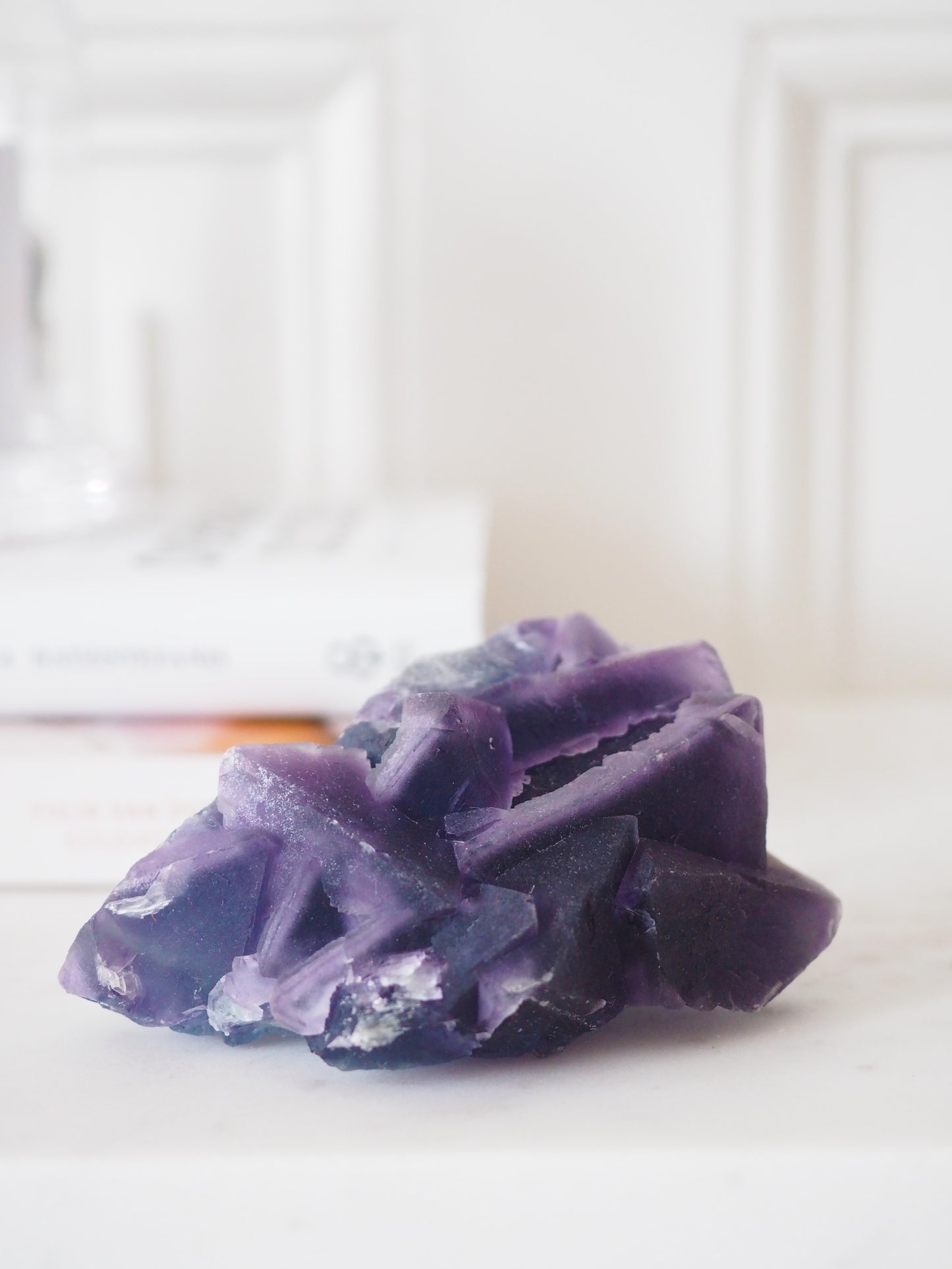 Fluorit 2 Generationen Lila Violett Grün ca. 10 cm [1] - aus Zhejiang  China