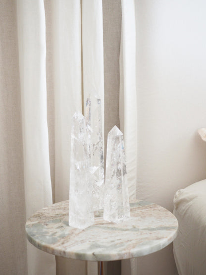 Lemurian Bergkristall Obelisk . Spitze ca. 16 - 19 cm - Minas Gerais Brasilien HIGH QUALITY