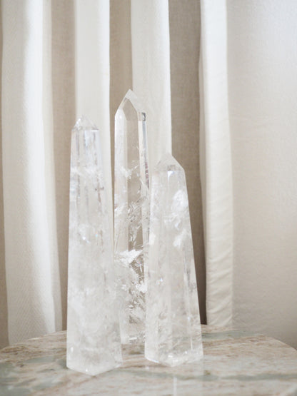 Lemurian Bergkristall Obelisk . Spitze ca. 16 - 19 cm - Minas Gerais Brasilien HIGH QUALITY