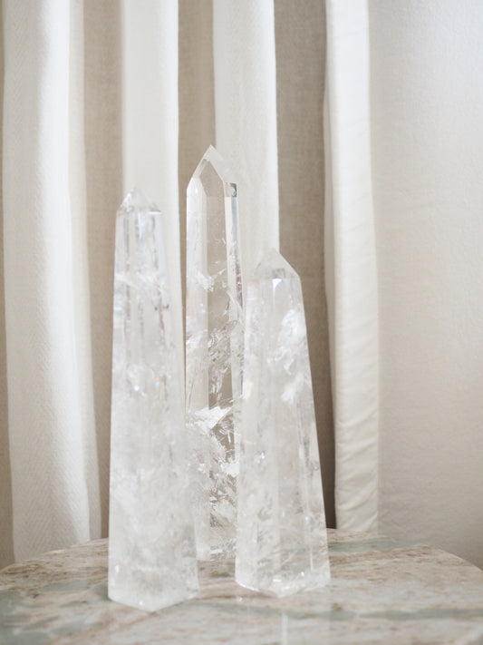 Lemurian Bergkristall Obelisk . Spitze ca. 16 - 19 cm - Minas Gerais Brasilien HIGH QUALITY