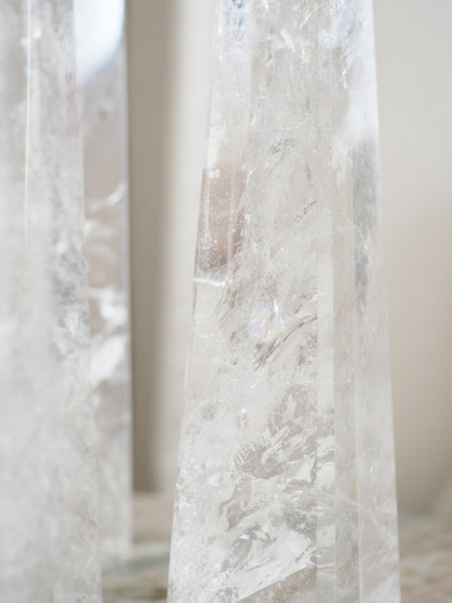 Lemurian Bergkristall Obelisk . Spitze ca. 16 - 19 cm - Minas Gerais Brasilien HIGH QUALITY