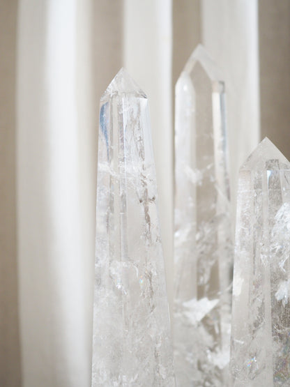 Lemurian Bergkristall Obelisk . Spitze ca. 16 - 19 cm - Minas Gerais Brasilien HIGH QUALITY