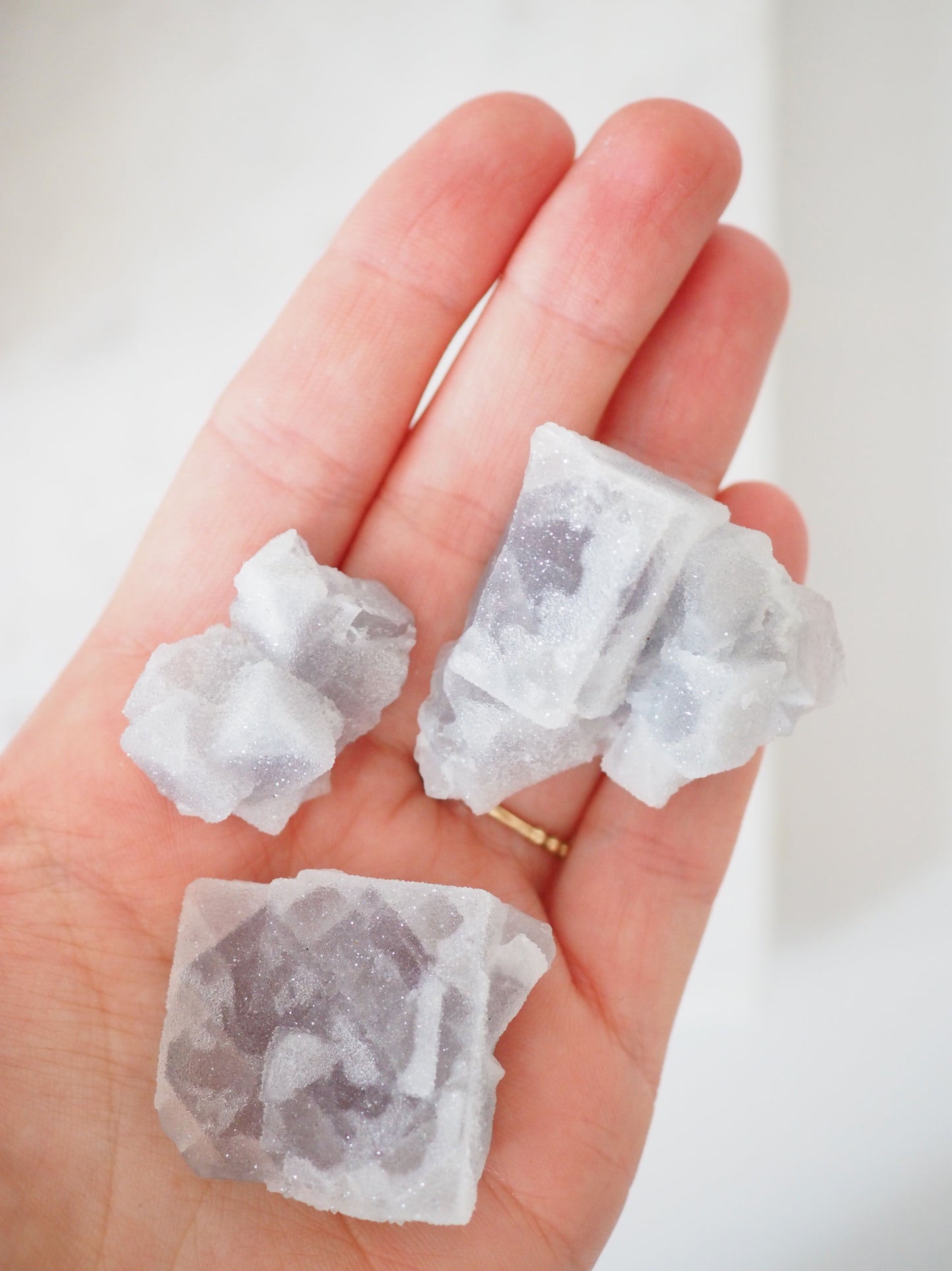 Sparkly Sugar Fluorit mit Quarz ca.3.5 -4.5 cm [6] - aus Fujian China