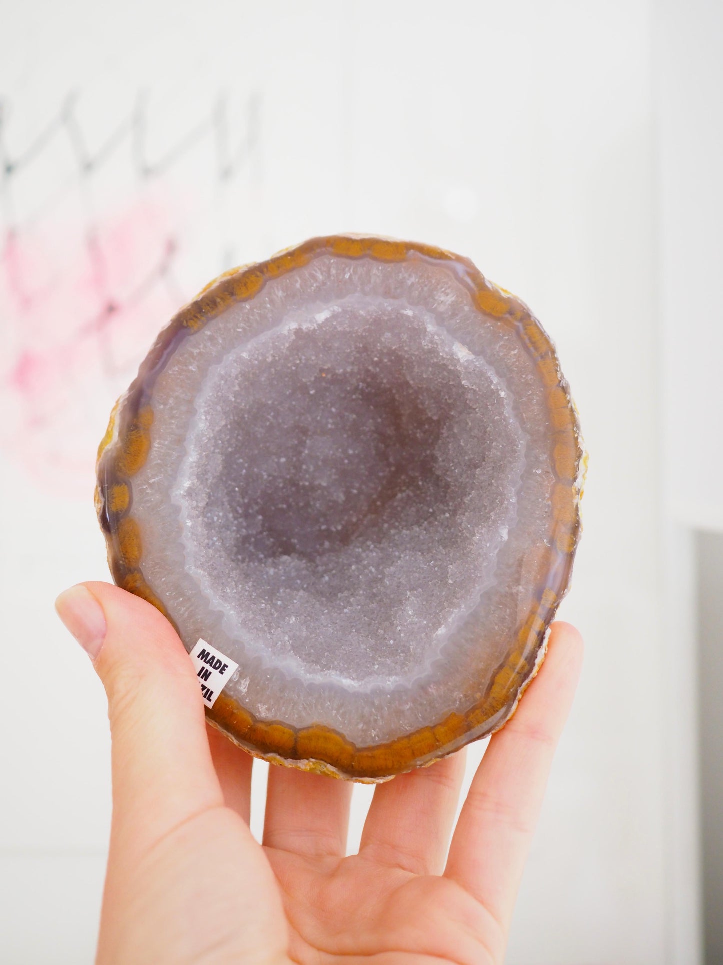 Achat Geode . ca. 11 cm - aus Brasilien HIGH QUALITY Handpoliert