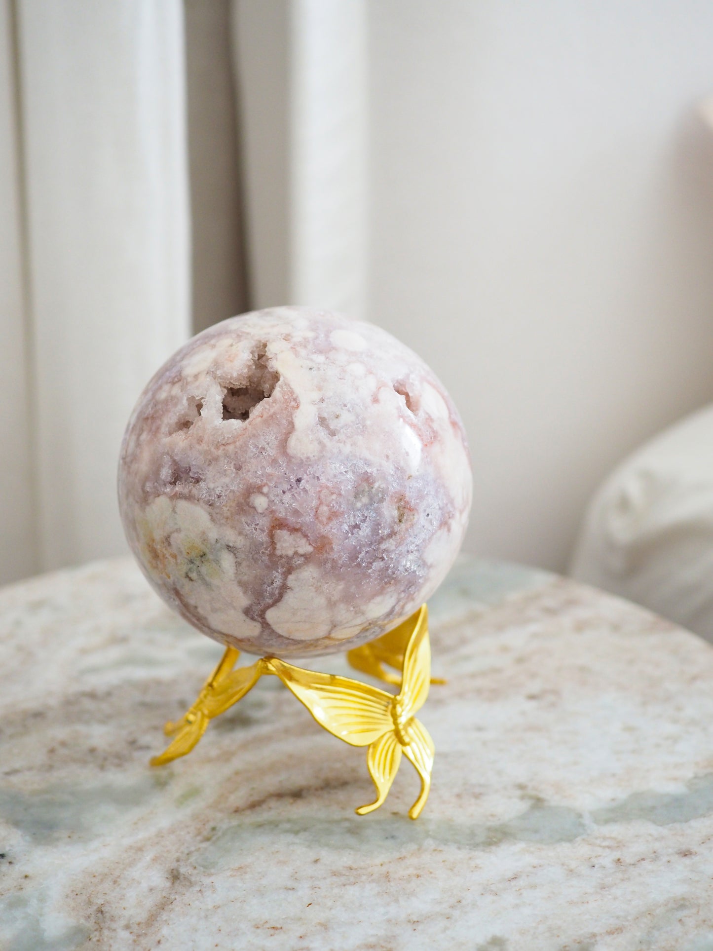 Pink Amethyst . Amethyst Blumen Achat Kugel . Sphere ca. xxcm. PARADIESE COLLECTION - aus Brasilien HIGH QUALITY