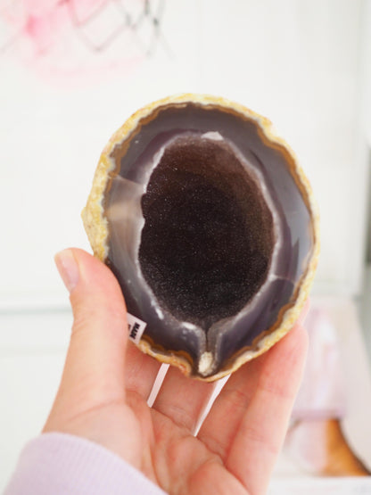 Achat Geode ca. 9 cm  - aus Brasilien HIGH QUALITY Handpoliert