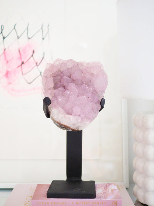 Sugar Lavender Amethyst auf Halter Ständer ca. x cm - aus Brasilien HIGH QUALITY