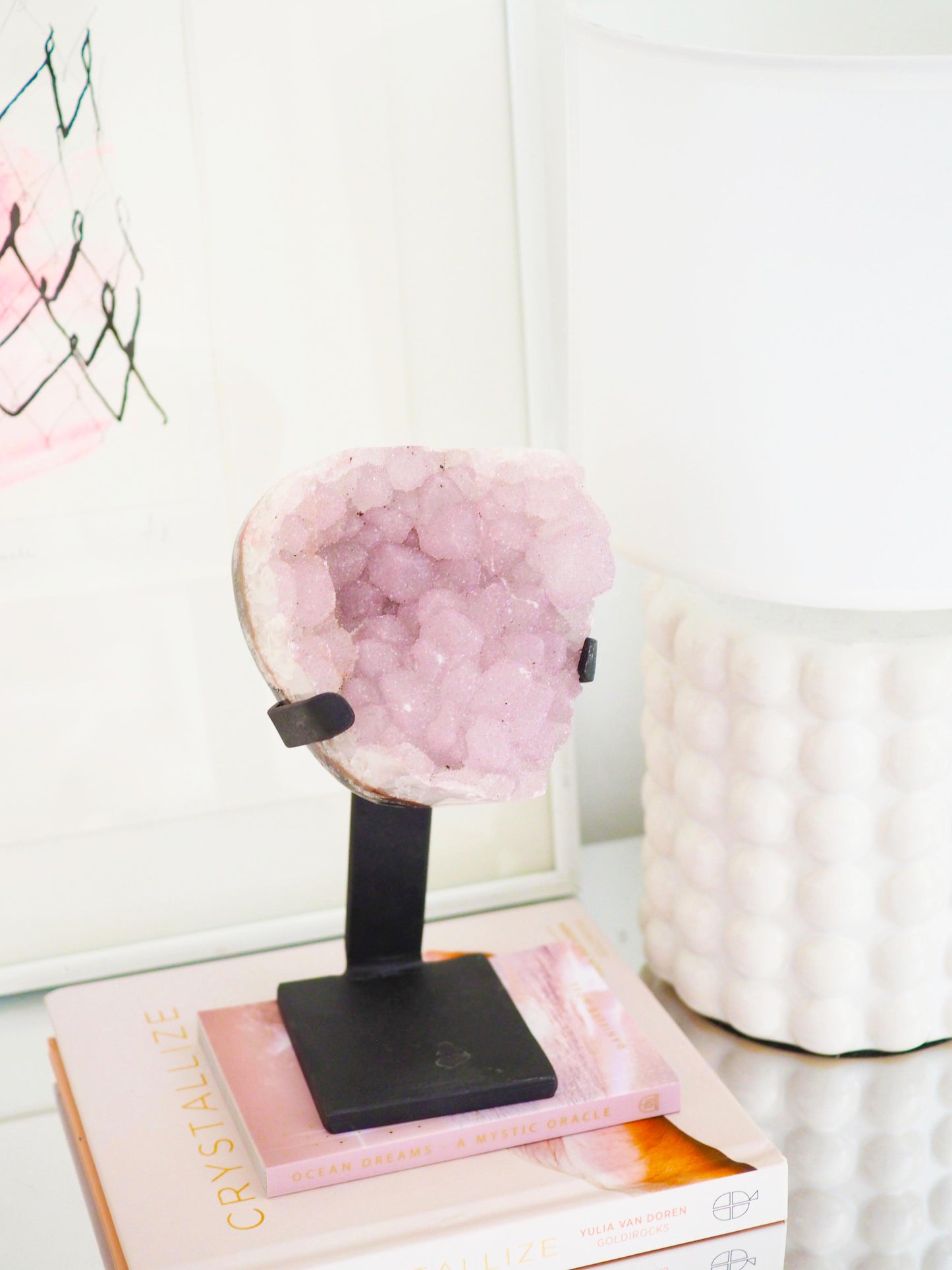 Sugar Lavender Amethyst auf Halter Ständer ca. x cm - aus Brasilien HIGH QUALITY