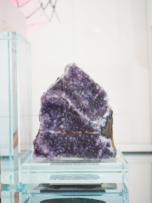 Glas Buchstütze Amethyst ca. 14 cm - Uruguay
