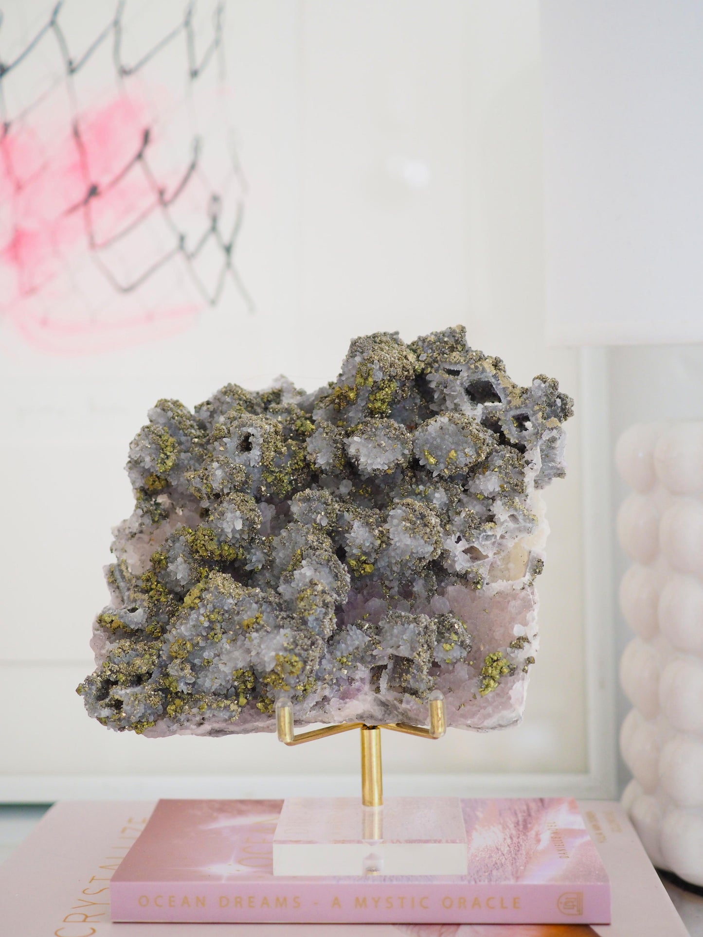 Amethyst mit Pyrit ca. 15 x 10 cm - aus Bulgarien RARE MINE CLOSED