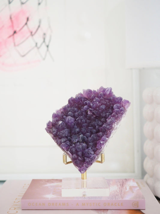 Amethyst mit Pyrit ca. 9 x 10 cm - aus Bulgarien RARE