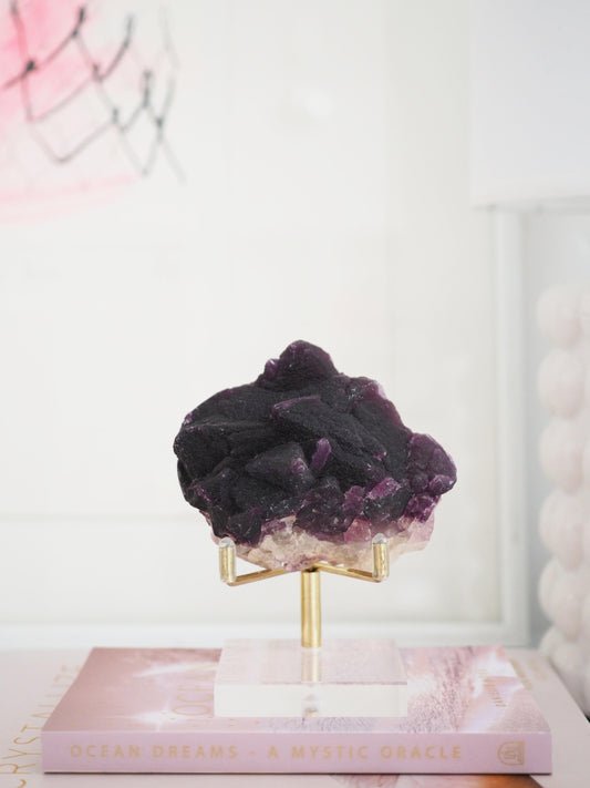 Fluorit Dunkel Violett ca. 9 cm - aus Innere Mongolei China RARE