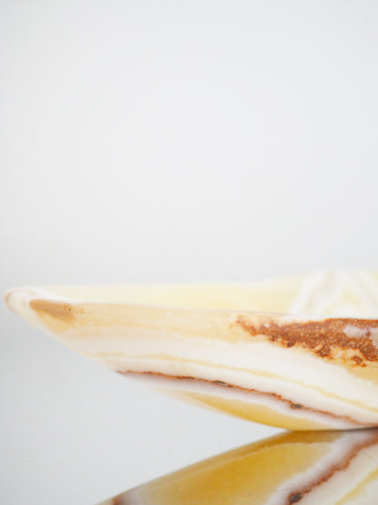 Calcit Edelstein. Kristall Schale ca. 30 cm - Marokko HANDCARVED