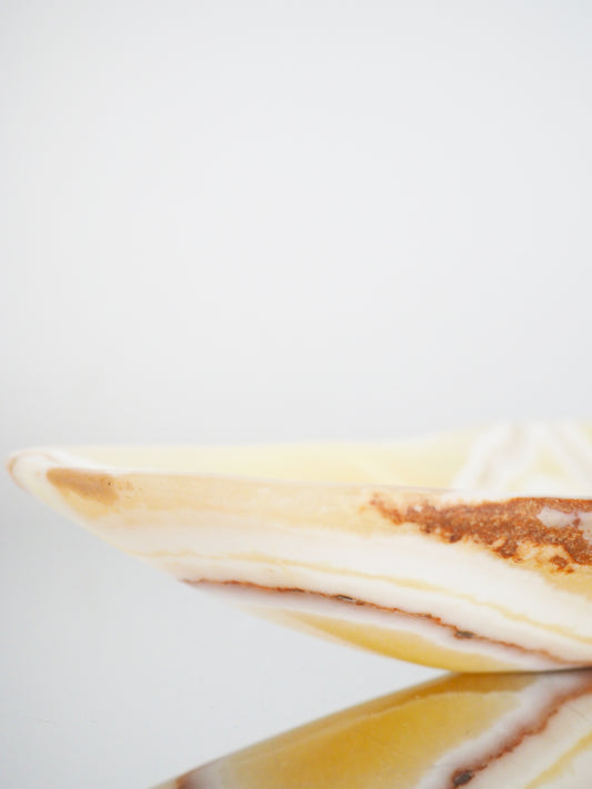 Calcit Edelstein. Kristall Schale ca. 30 cm - Marokko HANDCARVED