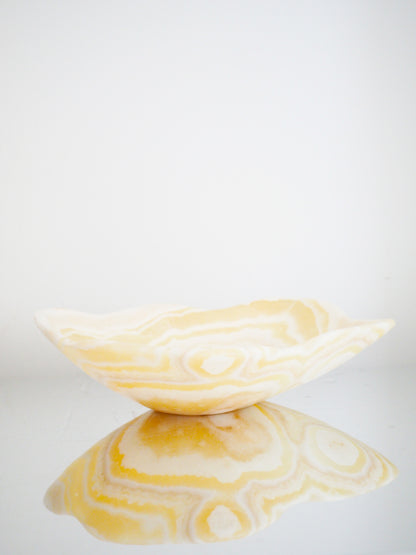 Calcit Edelstein. Kristall Schale ca. 28 cm - Marokko HANDCARVED