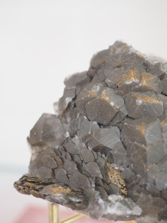 Dragon Sparkly schwarzer Benz Calcit mit Pyrit ca. 7.5 cm [1]- aus Hubei China SUPER RARE