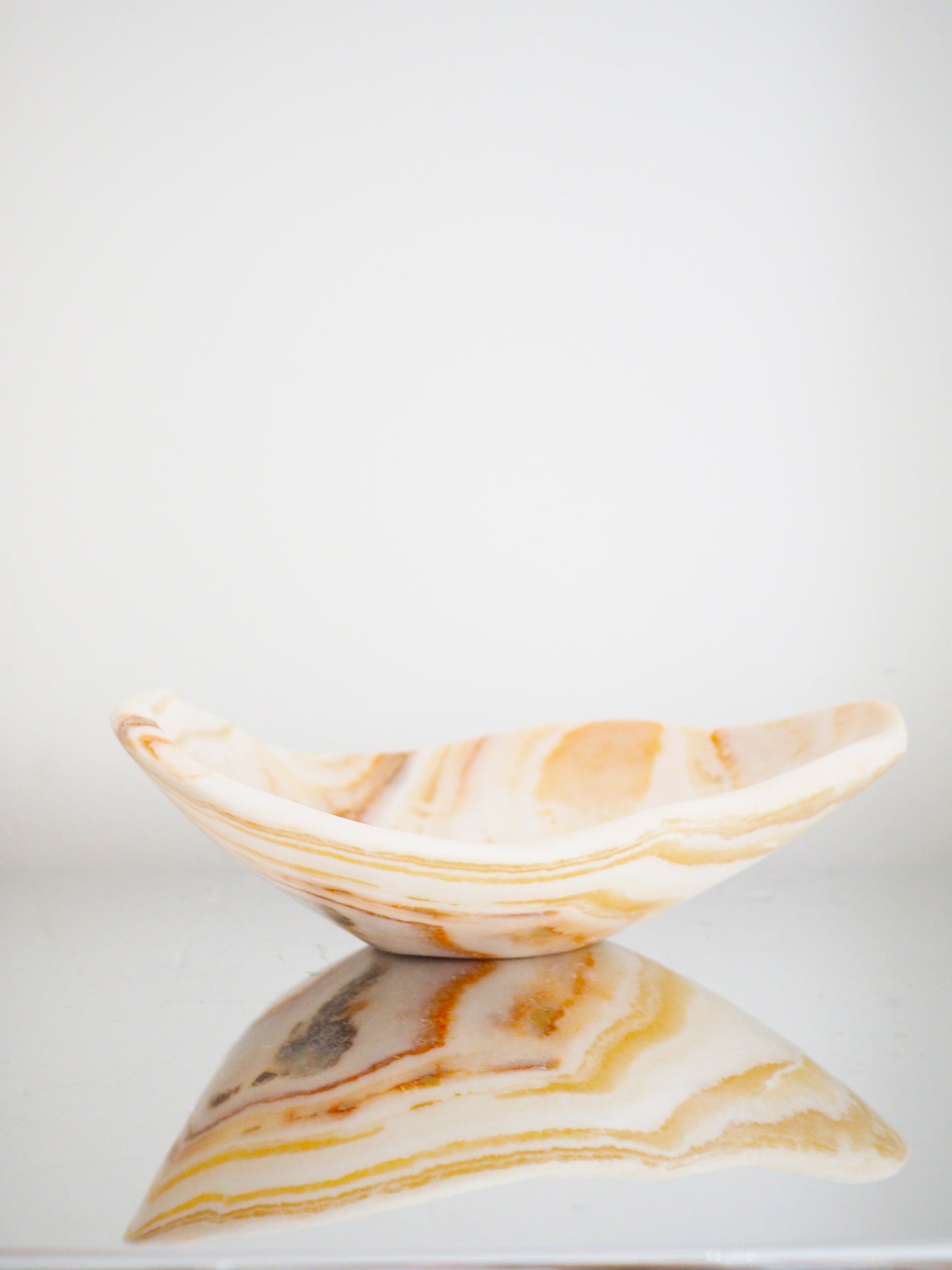 Calcit Edelstein. Kristall Schale ca. 28 cm - Marokko HANDCARVED