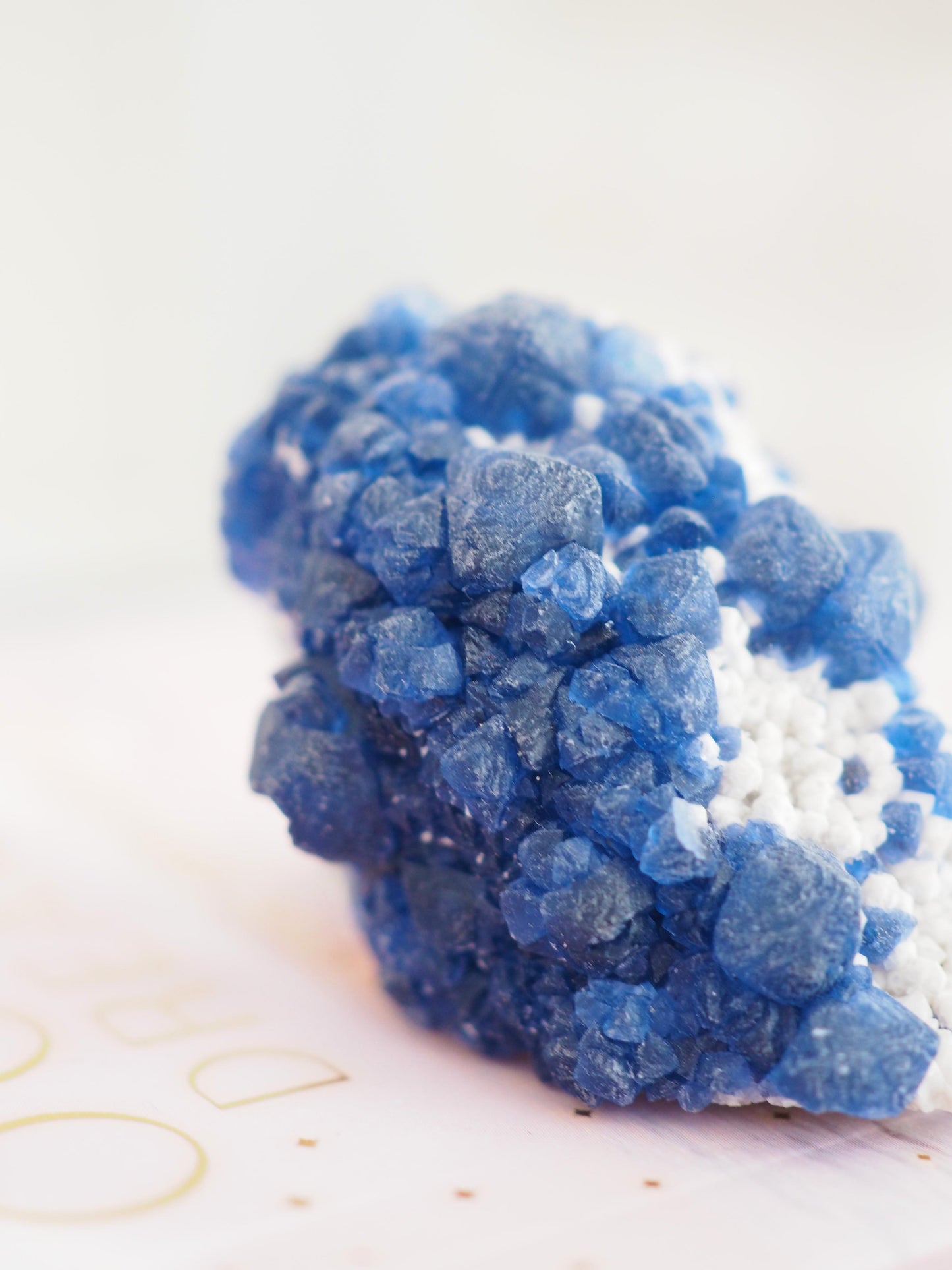 Blueberry Fluorite X Quarz ca. 5 cm - Huanggang Mine. Innere Mongolei China RARE